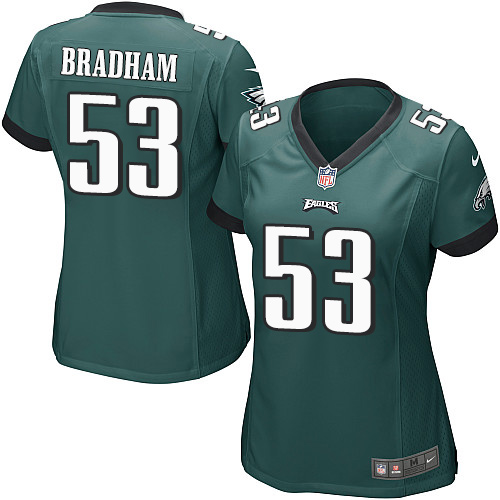 Women's Game Nigel Bradham Nike Jersey Midnight Green Home - #53 NFL Philadelphia Eagles